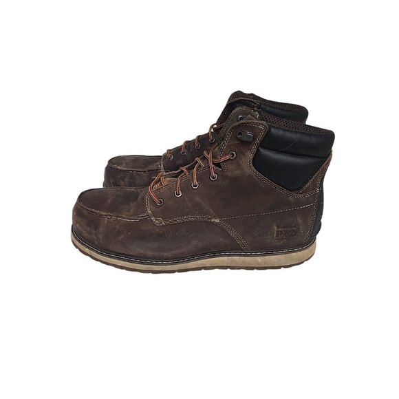 Timberland PRO Men's 6" Irvine ATCP Waterproof Wedge Boots A5NFT Brown Size 13W - Picture 5 of 8
